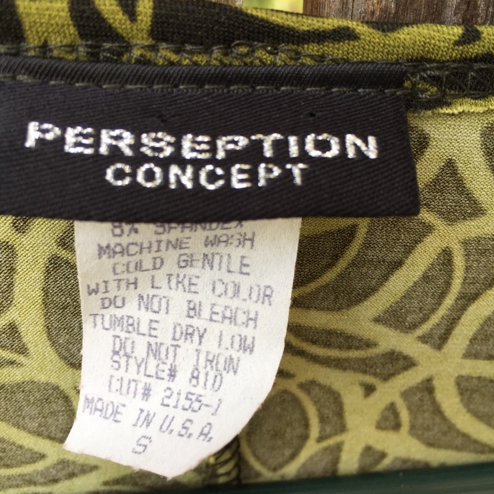 Perseption Concept Green & Black Dress Size S - Picture 3 of 12